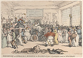 Exhibition at Bullock's Museum of Bonaparte's Carriage Taken at Waterloo, Thomas Rowlandson  British, Hand-colored etching