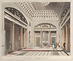 The Hall Carlton House, Thomas Rowlandson  British, Hand-colored etching and aquatint