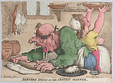 Dinners Drest in the Neatest Manner, Thomas Rowlandson  British, Hand-colored etching