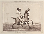 Horse Accomplishments, Sketch 1: An Astronomer !!, Thomas Rowlandson  British, Etching and aquatint