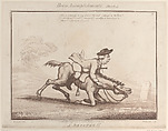 Horse Accomplishments, Sketch 4: A Devotee !!, Thomas Rowlandson  British, Etching and aquatint