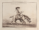 Horse Accomplishments, Sketch 6: A Time Keeper !!, Thomas Rowlandson  British, Etching and aquatint