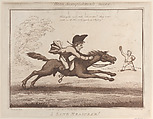 Horse Accomplishments, Sketch 11: A Land Measurer !!, Thomas Rowlandson  British, Etching and aquatint
