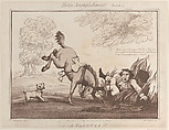 Horse Accomplishments, Sketch 12: A Vaulter !!, Thomas Rowlandson  British, Etching and aquatint
