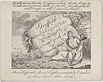 Trade Card for Robert Griffith, Seal and Copper Plate Engraver, Anonymous, British, 18th century  British, Engraving