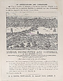 Announcement by H. A. Rogers of the publication of an etching showing London, Westminster and Southwark as they appeared A.D. 1543, Nathaniel Whittock  British, Wood engraving