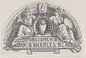 Trade Card for Adam & Charles Black, Publishers, Anonymous, British, 19th century  British, Wood engraving