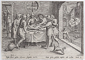 Preparation for the Passover, from "The Story of Moses, before the Exodus", Johann Sadeler I  Netherlandish, Engraving
