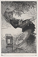 The Hammock, James Tissot French, Etching and drypoint on laid paper; trial proof