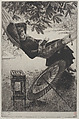 The Hammock, James Tissot French, Etching and drypoint on laid paper; only state