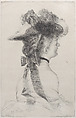 The Rubens Hat, James Tissot French, Etching on laid paper; first state of two