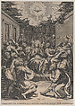 The Pentecost, Claes Jansz. Visscher Dutch, Engraving