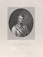 Oval portrait of Leopold II, Grand Duke of Tuscany, Paolo Toschi  Italian, Engraving
