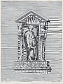 A standing man in a niche looking toward the left, Bartolomeo Crivellari  Italian, Etching and engraving