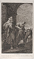 Saint Joseph carrying the Christ Child on the flight into Egypt, Giuliano Traballesi  Italian, Etching and engraving