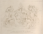 Moses saved by the Pharaoh's daughter, Anne Claude Philippe de Tubières, comte de Caylus French, Etching