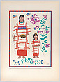 A woman and child from the state of Oaxaca, plate 15 from "Trajes Regionales Mexicanos" (Regional Mexican Dress), Carlos Mérida Mexican, Silkscreen
