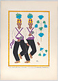 Two dancers (Matachines) from the state of Sonora, plate 20 from "Trajes Regionales Mexicanos" (Regional Mexican Dress), Carlos Mérida Mexican, Silkscreen