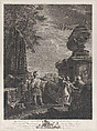 Alexander visiting the tomb of Achilles, Simon Francis Ravenet, the elder  French, Engraving