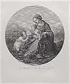 Virgin and Child with the infant Saint John the Baptist, before a landscape, in a tondo (La Madonna del Lago), Giuseppe Longhi Italian, Engraving