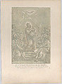 The Pentecost, with the Virgin standing at center, the Holy Spirit above, and Apostles on both sides, Anne Claude Philippe de Tubières, comte de Caylus  French, Etching and aquatint in green