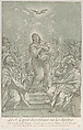 The Pentecost, with the Virgin standing at center, the Holy Spirit above, and Apostles on both sides, Anne Claude Philippe de Tubières, comte de Caylus  French, Etching and aquatint in green