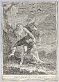 Jacob wrestling the angel, Pietro Monaco  Italian, Etching and engraving