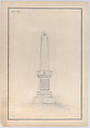 Obelisk Grave Monument, No. 16, Alexander Maxwell American, Graphite
