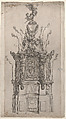 Catafalque, Giovanni Francesco Grimaldi Italian, Etching