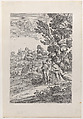 Landscape With Two Goatherds, Giovanni Francesco Grimaldi Italian, Etching