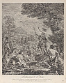 Saint John the Baptist preaching to a crowd, Bernard Lepicié  French, Etching and engraving