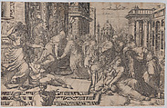 The Visitation, Giorgio Ghisi (Italian, Mantua ca. 1520–1582 Mantua), Engraving; fifth state of six