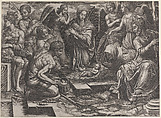 The Nativity, Giorgio Ghisi (Italian, Mantua ca. 1520–1582 Mantua), Engraving; fourth state of four