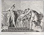 Embriaco Rejecting the Spoils, from: Forme Picturarum Archetypae, Lorenzo Lorenzi (Italian, active ca. 1750–80), Etching and engraving