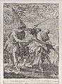 Moses defending the daughters of Jethro, Pietro Monaco  Italian, Etching and engraving