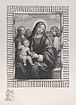 Madonna and Child with angels, Antonio Dalco  Italian, Engraving