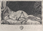 Sleeping Venus with Cupid in her lap, Quirin Mark  Austrian, Engraving