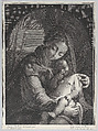 Virgin with the sleeping Christ child, Nicolas Etienne Edelinck  French, Engraving