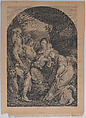 Virgin and Child with Saint Jerome at left, Francesco Bartolozzi Italian, Engraving