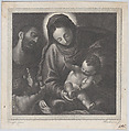 The Holy Family with Saint John the Baptist, Friedrich Fleischmann (German, Nuremberg 1791–1834 Munich), Engraving