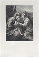 The mystic marriage of Saint Catherine, Georg Jacob Felsing German, Engraving