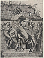 Laocoön and his sons being attacked by serpents, Marco Dente (Italian, Ravenna, active by 1515–died 1527 Rome), Engraving, lower right corner made up with ink