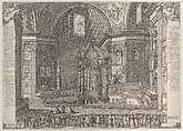 Theater in Saint Peter's Basilica for the Canonization of Gaetano Thiene and Francis Borgia on April 12, 1671, Giovanni Battista Falda  Italian, Etching; second state of two