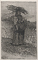 Peasant woman gathering sticks, Giovanni Fattori  Italian, Etching