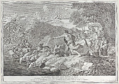 The miracle of the bitter water made sweet (Il Miracolo delle Acque Amare Mutate in Dolci), Pietro Monaco (Italian, Belluno 1707–1772 Venice), Etching