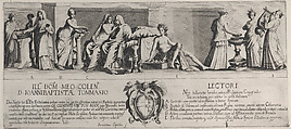 A Marriage Ceremony, after an antique painting in the possession of the Aldobrandini, Bernardino Capitelli  Italian, Etching