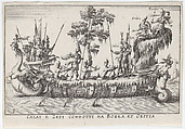 Calais and Zetes led by Boreas and Oreithyia (Calai e Zeti condotti da Borea et Oritia), from "The magnificent pageant on the river Arno in Florence for the marriage of the Grand Duke" (Le Magnifique carousel fait sur le fleuve de l'Arne a Florence, pour le mariage du Grand Duc), Anonymous, Etching