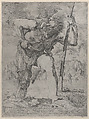 Saint Christopher with the Christ Child on his shoulders, Orazio Borgianni Italian, Etching