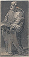 Saint Peter, Domenico Beccafumi  Italian, Chiaroscuro woodcut from four blocks, printed in grays and black, on off-white paper
