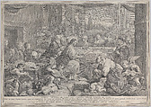Christ turning wine into water at the wedding at Cana, Pietro Monaco  Italian, Etching